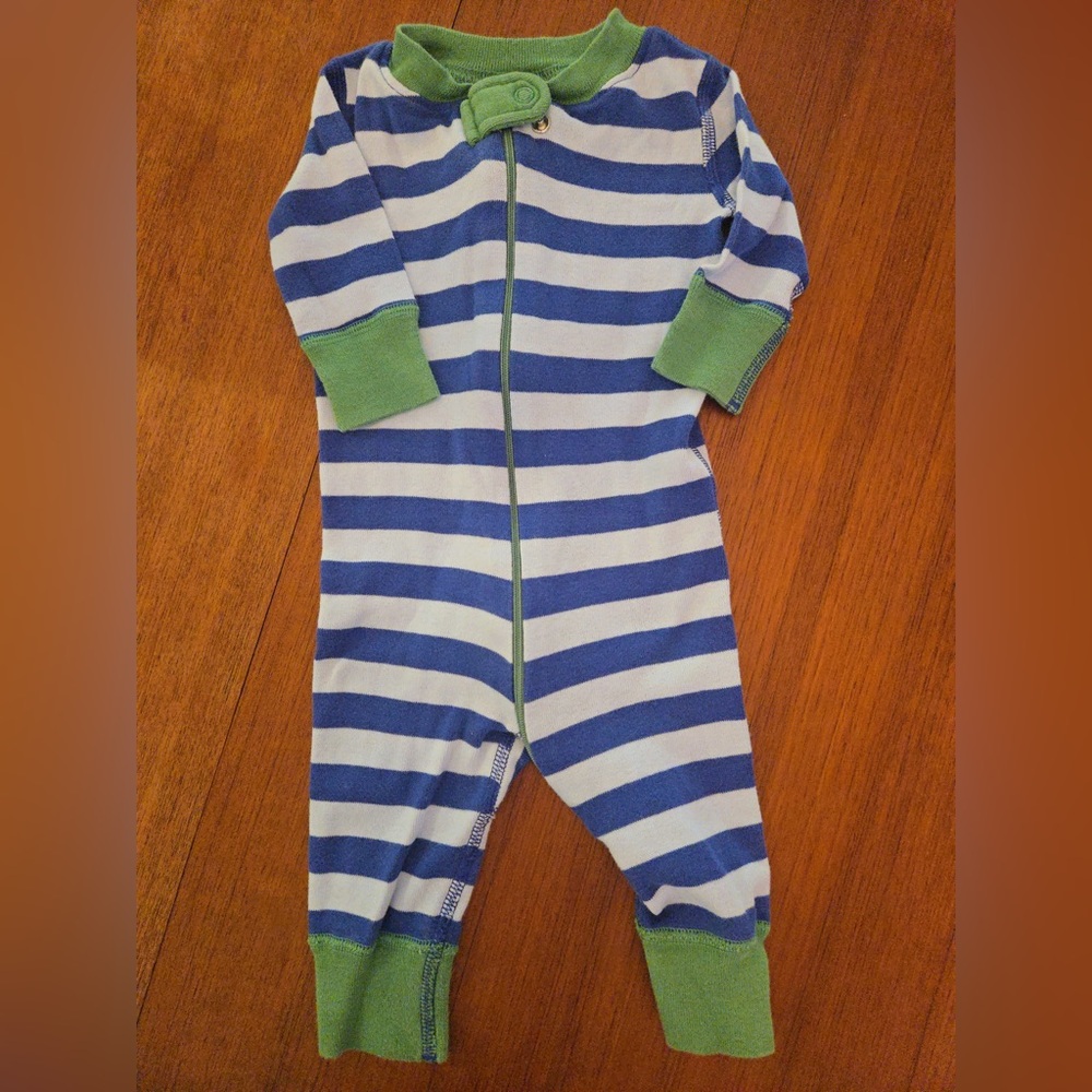 Hanna Andersson striped organic cotton onesie 0-6 months 50cm